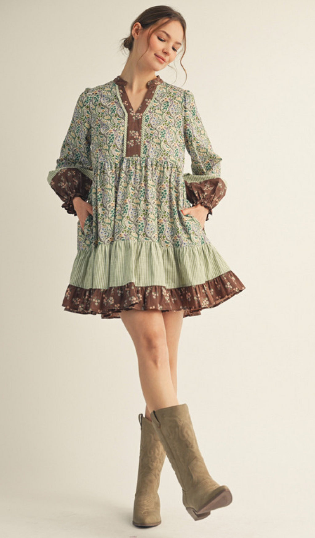 "Laura" Tiered Dress - The Katie Grace Boutique
