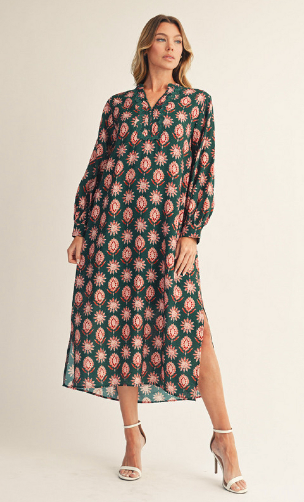 "Everly" Midi Dress - The Katie Grace Boutique