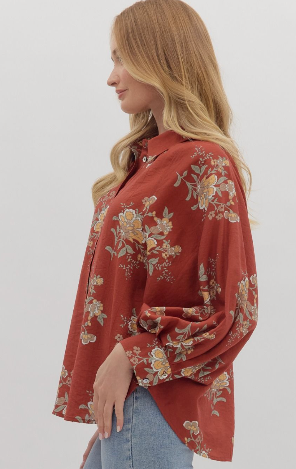 "Sadie" Floral Blouse - The Katie Grace Boutique