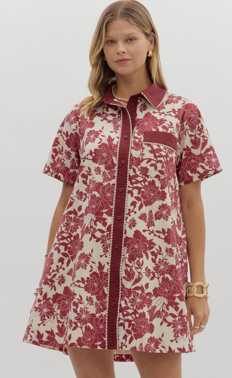 "Evelyn" Floral Dress - The Katie Grace Boutique