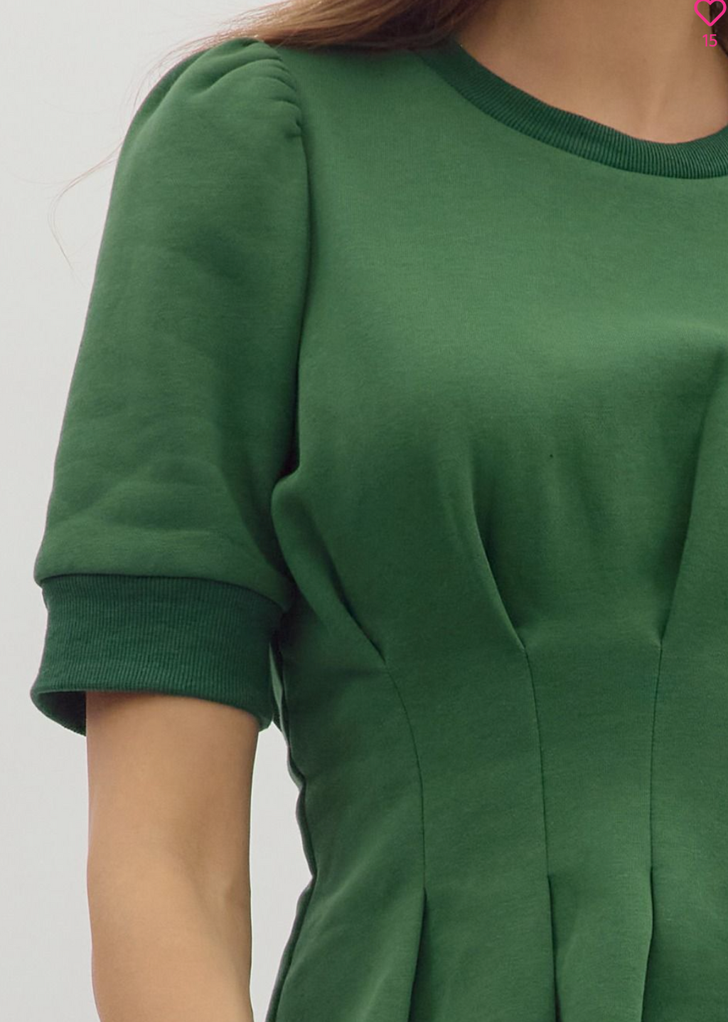 "Juniper" Peplum Darted Top - The Katie Grace Boutique