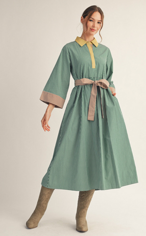 "Stacia" Midi Dress - The Katie Grace Boutique