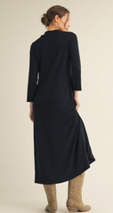 "Laney" Soft Mock Neck Dress - The Katie Grace Boutique