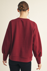 "Natalie" Luxe Knit Pullover - The Katie Grace Boutique