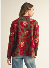 "Livvie" Floral Sweater - The Katie Grace Boutique