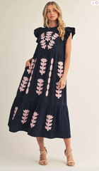 "Tabitha" Embroidered Dress - The Katie Grace Boutique