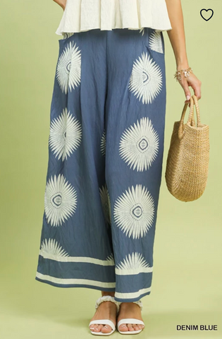 "Naimo" Wide Leg Print Pants - The Katie Grace Boutique