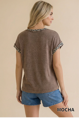 "Ashley" Curly Knit  Shirt - The Katie Grace Boutique