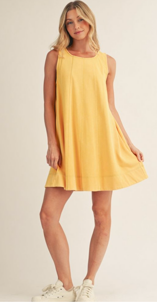 "Sunshine" French Terry Dress - The Katie Grace Boutique