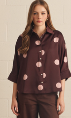 "Bubbles" Polka Dot Blouse - The Katie Grace Boutique
