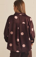"Bubbles" Polka Dot Blouse - The Katie Grace Boutique