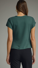 "Tellie" Ruching Blouse - The Katie Grace Boutique