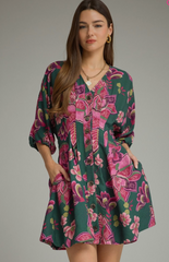 "Emily" Floral Dress - The Katie Grace Boutique