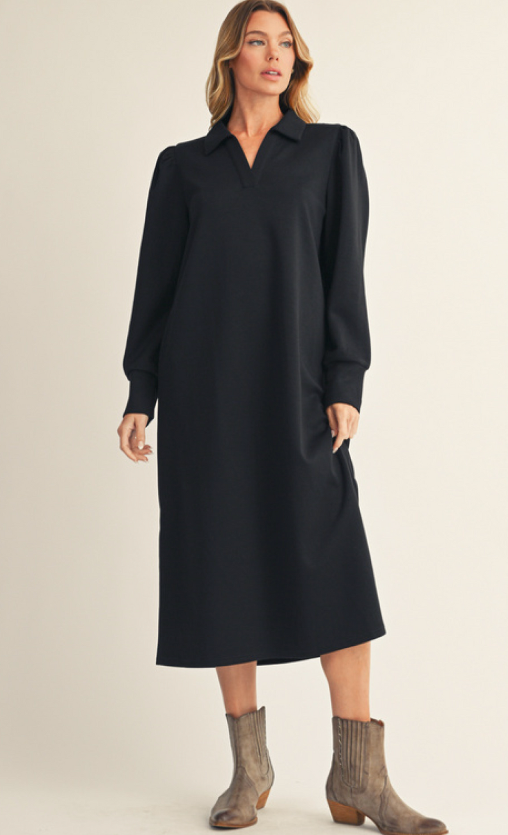 "Paris" Luxe Knit Midi Dress, 2 colors - The Katie Grace Boutique