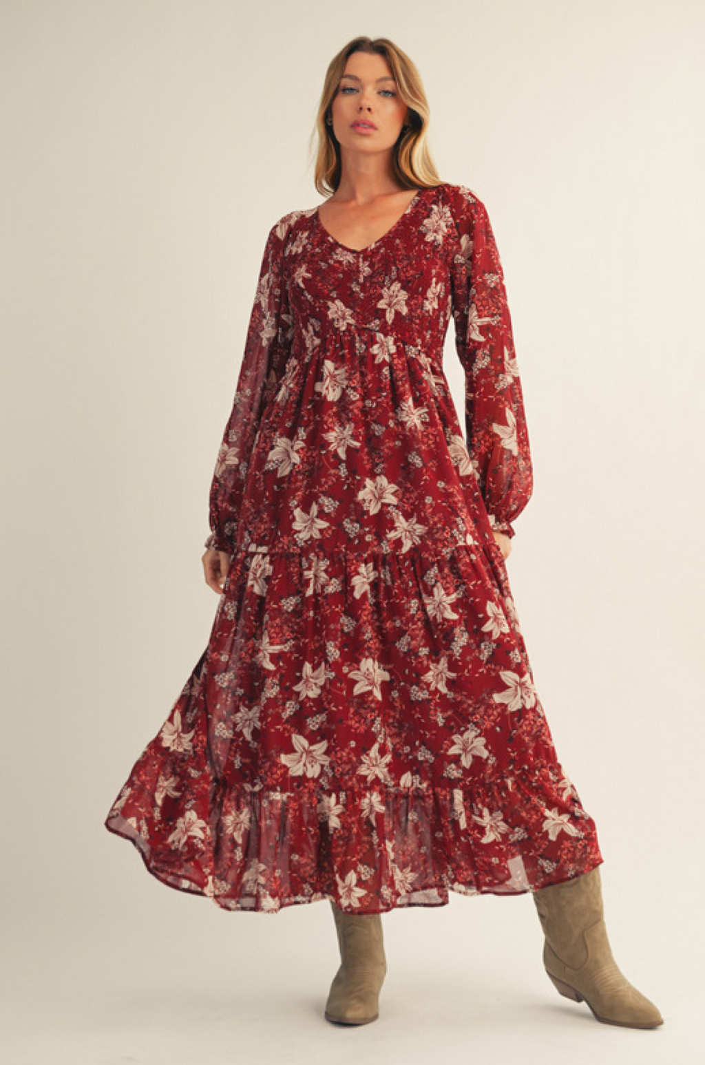 "Amelia" Smocked Dress - The Katie Grace Boutique