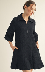 "Skylar" Floral Jacquard Dress, 2 colors - The Katie Grace Boutique