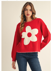 "Sheena" Floral Sweater, 2 colors - The Katie Grace Boutique