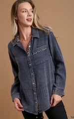 "Lisa" Mineral Washed Soft Cotton - The Katie Grace Boutique