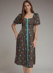 "Circles" Midi Dress - The Katie Grace Boutique
