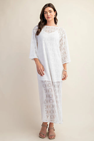 "Whitney" Layered Lace Maxi Dress - The Katie Grace Boutique