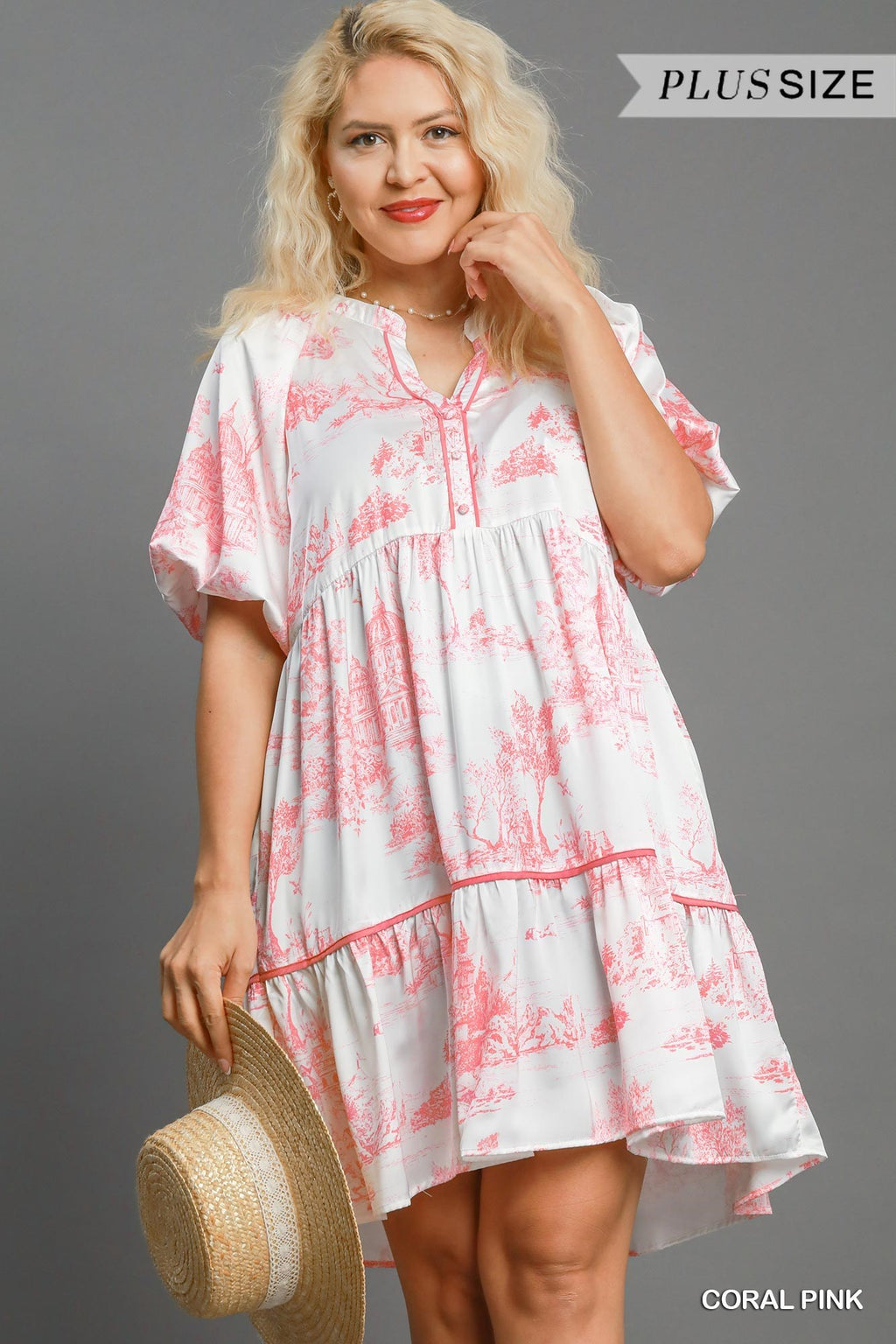 "Everly" Toile Satin Dress - The Katie Grace Boutique