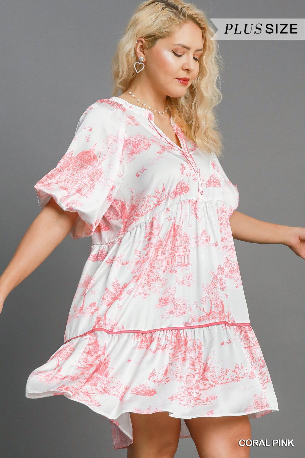 "Everly" Toile Satin Dress - The Katie Grace Boutique