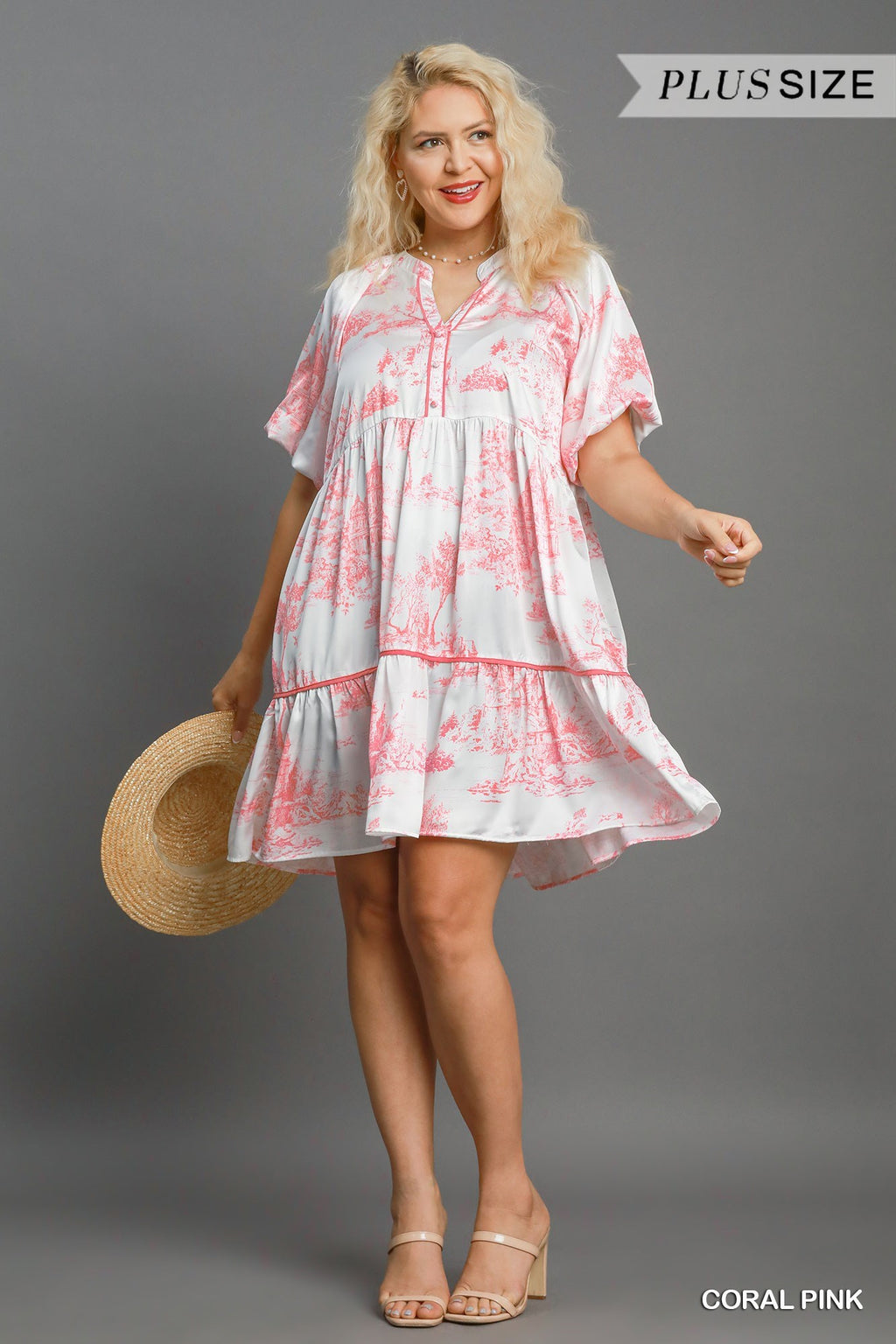 "Everly" Toile Satin Dress - The Katie Grace Boutique