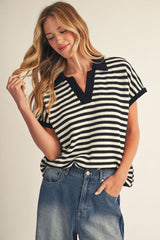 "Ainsley" Textured Top - The Katie Grace Boutique