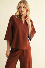 "Ralynn" Scalloped Matching Separates - The Katie Grace Boutique
