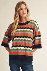 "Melody" Short Sleeve Sweater