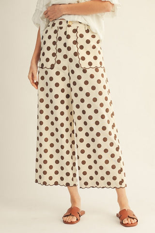 "Bea" Polka Dot Pants - The Katie Grace Boutique