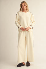"Elaine" Matching Separates, Cream - The Katie Grace Boutique