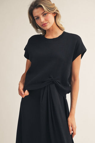 "Sara" Knotted Sweater - The Katie Grace Boutique