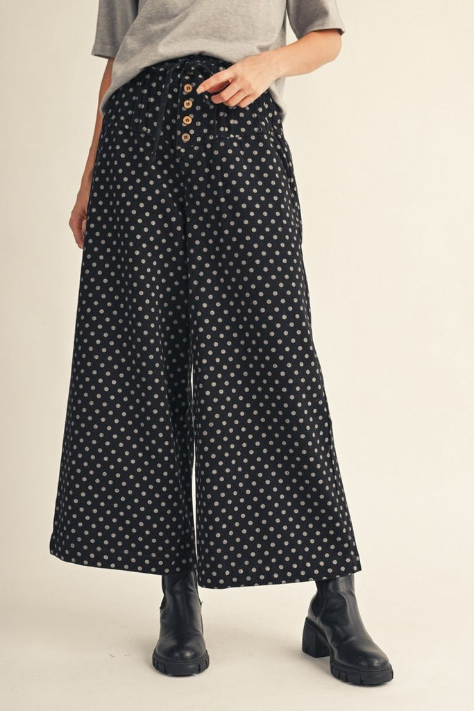 "Cloe" Wide Denim Jeans, Black - The Katie Grace Boutique