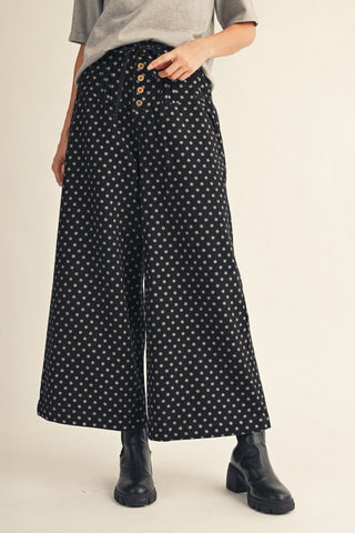 "Cloe" Wide Denim Jeans, Black - The Katie Grace Boutique