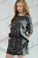 "Pearl" Bleached Mineral Washed Shorts - The Katie Grace Boutique