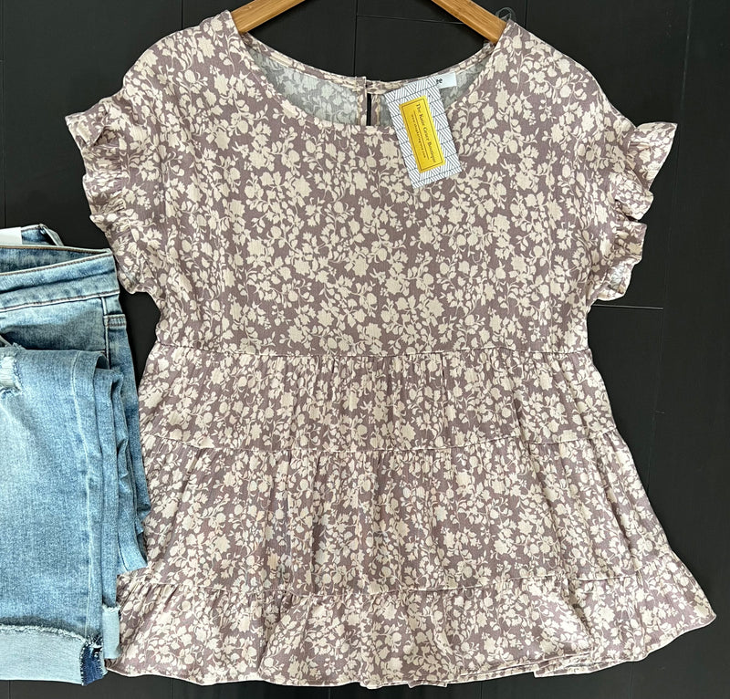 "Vera" Floral Blouse - The Katie Grace Boutique